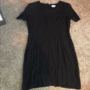 Via Sant Andres black dress with buttons